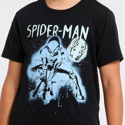 Boys' Marvel Spider-Man Graphic T-Shirt - Black S