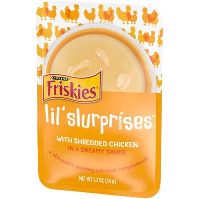 Friskies Lil' Slurprises Compliments Lickable Shredded Chicken Wet Cat Food - 1.2oz