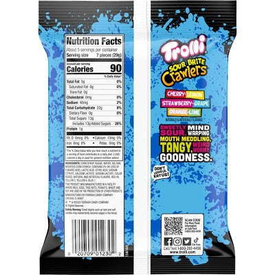 Trolli Sour Brite Crawlers Sharepack - 3.5oz