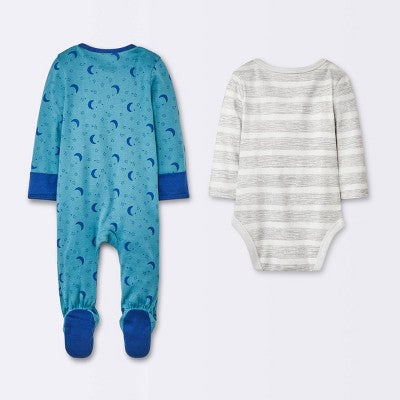 Baby Boys' 16pk Layette Gifting Bundle - Cloud Island Blue 0-3M