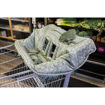 Boppy Shopping Cart Cover - Happy Green Leaf