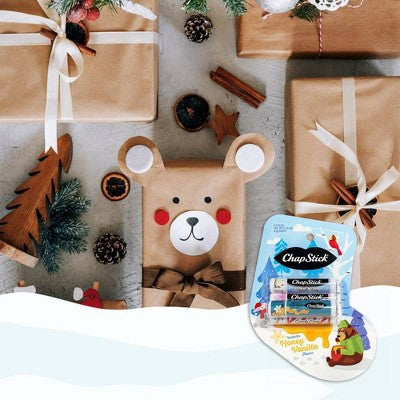 Chapstick Honey Nourish Lip Balm Treatments - Honey Vanilla/Candy Cane/Vanilla Icing/Cotton Candy - 4pk