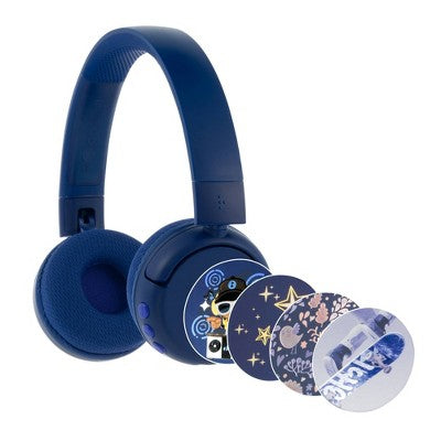 BuddyPhones POP Bluetooth Wireless Kids Headphones with Microphone - Blue