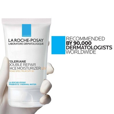 La Roche Posay Toleriane Face Moisturizer Sunscreen with Ceramide and Niacinamide - SPF 30 - 1.35 fl oz - EXP: 09/2026