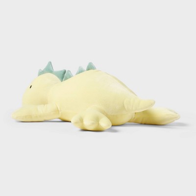 Dinosaur Weighted Plush Kids' Throw Pillow Yellow - Pillowfort