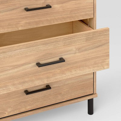 Mixed Material 4 Drawer Dresser Updated Base Natural Wood - Room Essentials (LOCAL PICKUP ONLY)