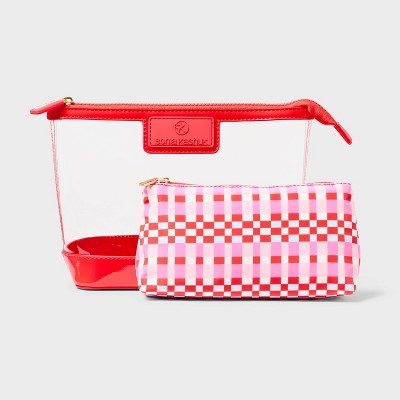 Sonia Kashuk 2 in 1 Makeup Travel Bag - Pink Plaid