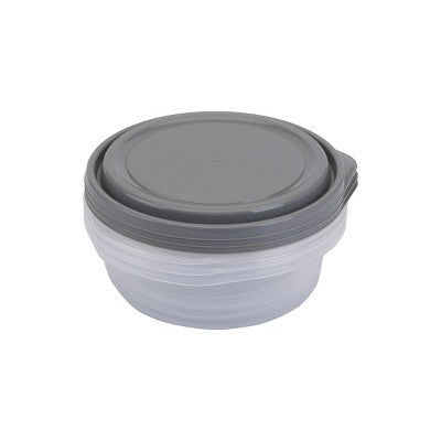 GoodCook EveryWare Round Bowls Food Storage Containers - 5 Cups - 6pcs/3ct - Gray