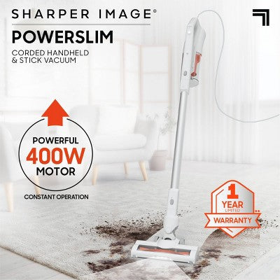 Sharper Image Powerslim Corded Handheld and Stick Vacuum White (LOCAL PICKUP ONLY)
