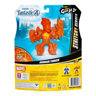 Fantastic 4 Heroes of Goo Jit Zu Human Torch Stretchy Figure
