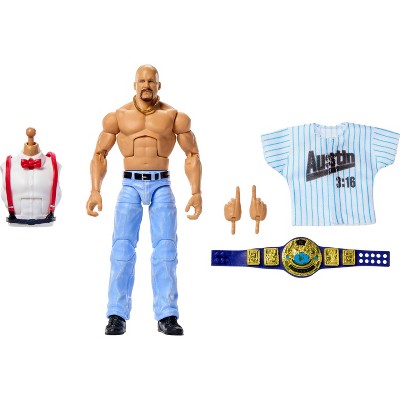 WWE Elite Legends "Stone Cold" Steve Austin Action Figure & Accessories, Series 30, 6" Set