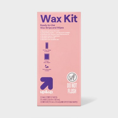 Body Wax Strips + Wipes - 30ct - up&up