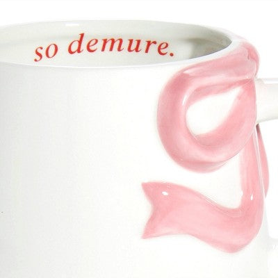 Garven 13.5oz Debossed Bow Mug Pink