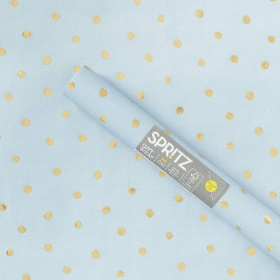 Gift Wrap Roll Blue with Gold Foil Dots - Spritz (LOCAL PICKUP ONLY)
