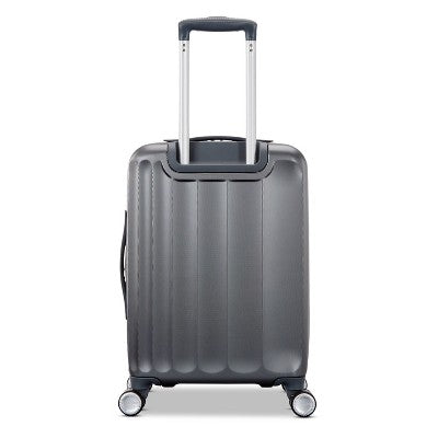 American Tourister Multiply Double Expansion Hardside Carry On Spinner Suitcase - Graphite: ABS Shell, 4 Wheels