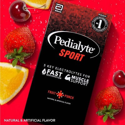 Pedialyte Sport Electrolyte Powder - Fruit Punch - 6ct/0.49 oz