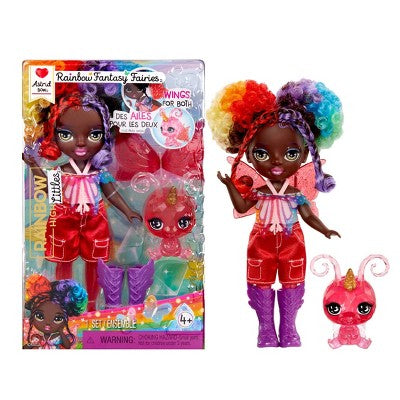 Rainbow High Littles Rainbow Fantasy Fairies + Pet - Astrid, Rainbow 5.5" Small Doll & Butterfly