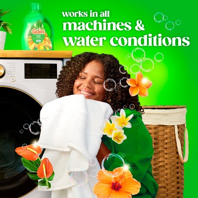 Gain Island Fresh Liquid Laundry Detergents 100 Loads - 132oz: Cold Water Detergent, Spill-Resistant Lid, Concentrated