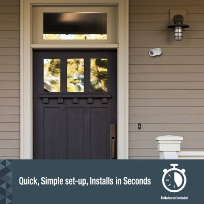 Sabre Fake Security Camera: Indoor & Outdoor Home Security Accessory, Adjustable Mount, White, Requires 2 AA Batteries