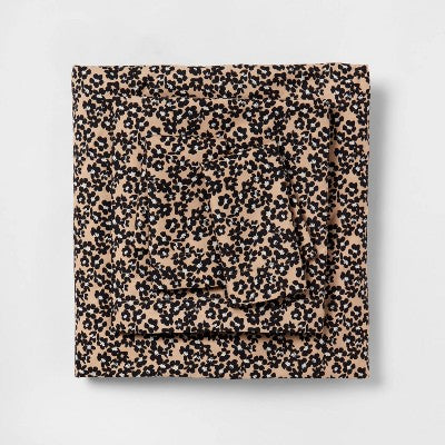 Twin/Twin XL Microfiber Sheet Set Neutral Micro Floral - Room Essentials