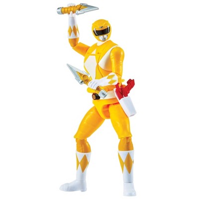 Mighty Morphin Power Rangers Re-Ignition Auto-Morphin 6" Yellow Ranger Action Figure with Power Daggers Weapons