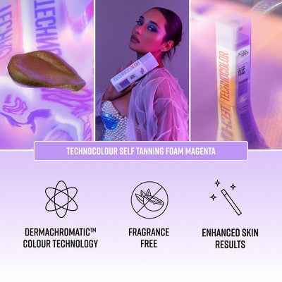 Bondi Sands Technocolor 1 Hour Express Self Tanning Foam Magenta - 6.76 fl oz