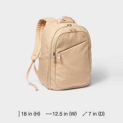 Everyday to Travel Backpack - All In Motion Cream: Water-Resistant, Fits 17" Laptop, Softside Design