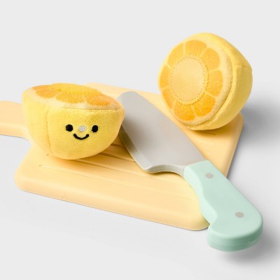 Plush Food Play Set - Gigglescape: Kitchen Toy for Toddlers, Includes Play Vegetables & Fruit, 18 Pieces