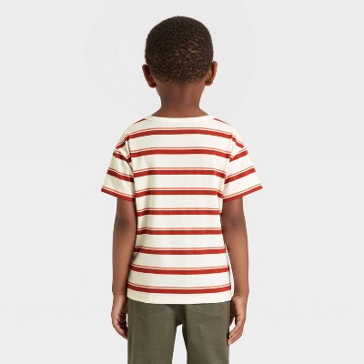 Toddler Boys' Short Sleeve T-Shirt Cat & Jack Cream/Red 12M