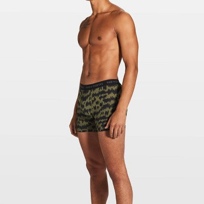 Pair of Thieves Men's Super Fit Camo Boxer Briefs - Forest Green S: Lightweight Mesh, Elastic Waistband