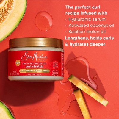 SheaMoisture Curl Stretch Multi-Tasking Volume Cream Kalahari Melon Oil & Marula Oil Infused with Hyaluronic Serum for Type 4 Hair - 11 fl oz