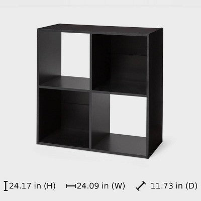 11" 4 Cube Organizer Black - Brightroom (LOCAL PICKUP ONLY)