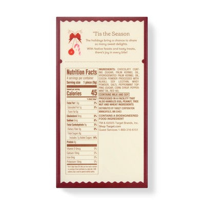 Christmas Dark Chocolaty Coated Stirrers with Peppermint Crunch - 1.2oz - Favorite Day