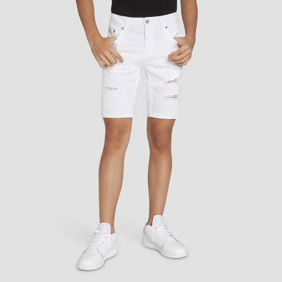 Levi's Boys' Unbasic Destructed 511 Jean Shorts - White 6