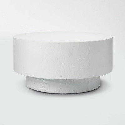 32" Arbon Coffee Table White - Threshold designed with Studio McGee: No Assembly, Pedestal Base, Painted Finish (LOCAL PICKUP ONLY)