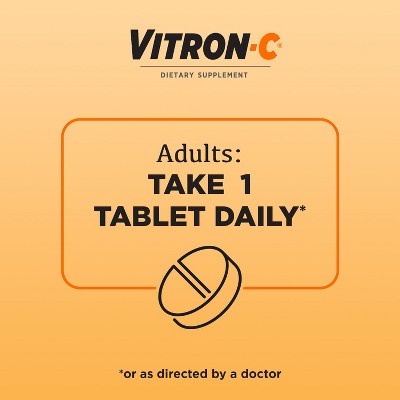Vitron-C Iron with Vitamin C Immune Support Vegan Supplement Tablet - 60ct