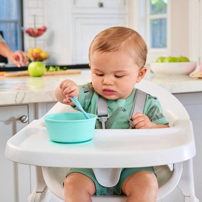 Munchkin Gentle Dip Self-Feeding Spoons - Blue/Mint - 3pk