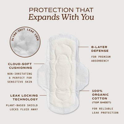 Its August Organic Regular Pads - 16ct