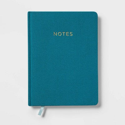 College Ruled Journal 7.75"x5.5" Bookbound Linen Teal - Threshold