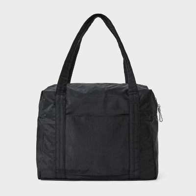 Essential Packable Weekender Duffel Bag - Universal Thread Black: Lightweight, Collapsible, 32L Capacity
