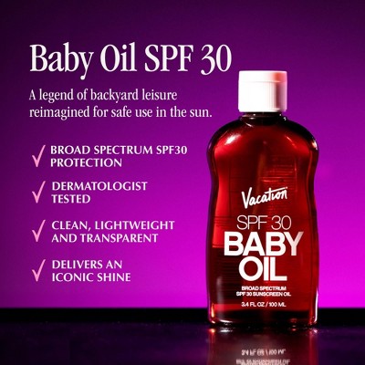 Vacation Baby Oil - SPF 30 - 3.4 fl oz