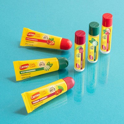 Carmex Daily Care Lip Balm Moisturizing Tube - SPF 15 - Assorted - 4pk/1.4oz