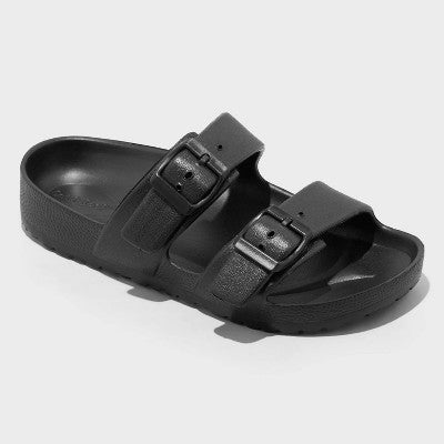 Kids' Noa Blown EVA Footbed Sandals - Cat & Jack Jet Black 13