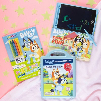 Bluey: Colortivity: Playtime with Bluey! - (Coloring & Activity with Crayons) by Delaney Foerster (Paperback)