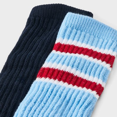 Women's 2pk Slouch Socks - Wild Fable Navy Blue 4-10