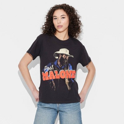 Women's Post Malone Short Sleeve Graphic T-Shirt - Black XL