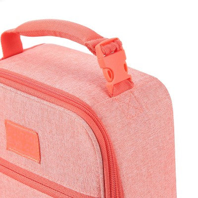 Fulton Bag Co. Upright Lunch Bag - Coral Crush: Polyester Zippered Sacks for All Ages