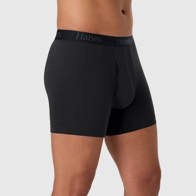Hanes Men's 3pk Boxer Briefs - Black/Gray L