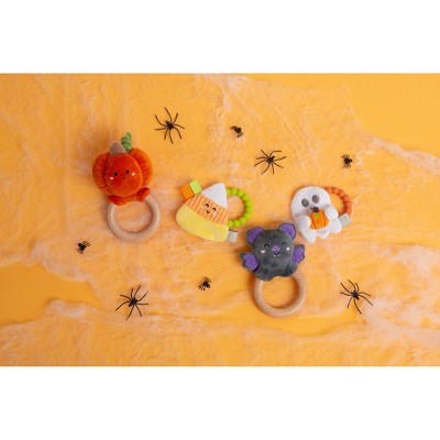 Pearhead Candy Corn Halloween Crinkle Teether Baby Toy - 0m+