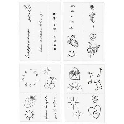 INKED by Dani Feel Good Pack Temporary Tattoos - 20ct